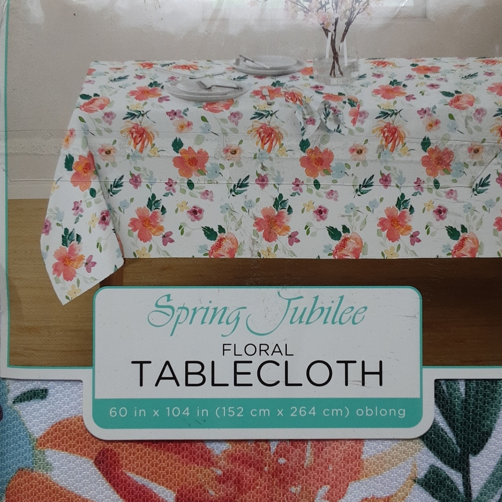 Spring Jubilee Floral Table Linen | New! 60x104"